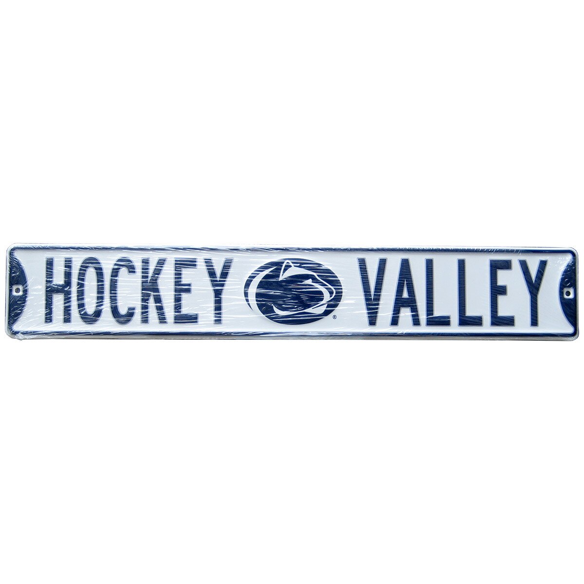 street sign Hockey Valley with Penn State Athletic Logo